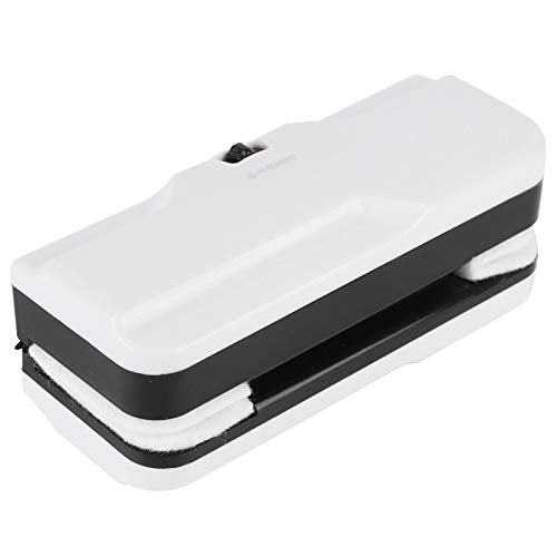 Alvinlite Magnetic Window Cleaner, Rectangular DoubleSide Glass Wiper, Adjustable Glider Washing Cleaning Brush Tools for Car Home Windows Thickness 0.2"-0.71"(White)