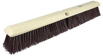 Weiler 42167 Perma-Sweep 18" Block Size, 3" Trim Length, Maroon Polypropylene Fill, Coarse Sweeping Floor Brush - size: 18 Inch, style: Course Sweeping