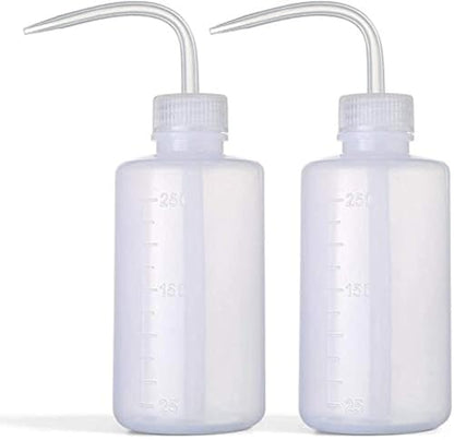 Wash Bottles - 2pcs 250ml Safety Watering Tools, Economy Plastic Squeeze for Medical Label Tattoo Supplies Green Soap Cleaning Washing - size: 2x250ml
