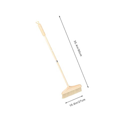 minkissy Portable Soft Broom for Indoor Use Long Handle Sweep for Dusting and Cleaning Safe for Floors