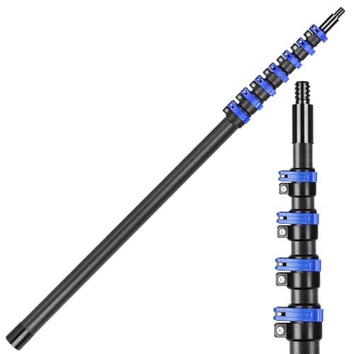 Carbon Fiber Extension Pole 4.7-30FT Telescoping Paint Roller Extendable Pole Lightweight Sturdy Extension Poles with Universal Threaded Head Multi-Use Pole - size: 30 Feet