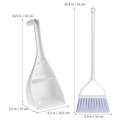 MAGICLULU Mini Broom and Dustpan Set with Toothed Dustpan Compact Handheld Sweeper for Kitchen Car Desktop Small Spaces Cleaning