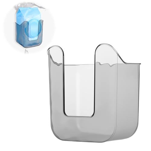 Flushable Wipes Dispenser Wall-Mounted Tissue Box Kitchen Wipes Storage Wipe Holder for Bathroom Bedroom Kitchen Toilet (Translucent Gray) - color: Transparent Gray