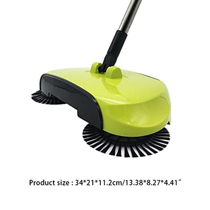 Hand Push Sweeper, Manual Sweeper, Carpet Sweeper, Multifunction Manual Hand-Push Sweeping Machine, 360 Degree Rotating Floor Mop for Office Home Living Room