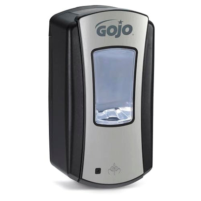 GOJO LTX-12 Touch-Free Foam Hand Soap Dispenser, Chrome/Black, for 1200 mL GOJO LTX-12 Foam Hand Soap Refills (Pack of 1) - 1919-01 - color: Chrome/Black