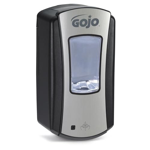 GOJO LTX-12 Touch-Free Foam Hand Soap Dispenser, Chrome/Black, for 1200 mL GOJO LTX-12 Foam Hand Soap Refills (Pack of 1) - 1919-01 - color: Chrome/Black