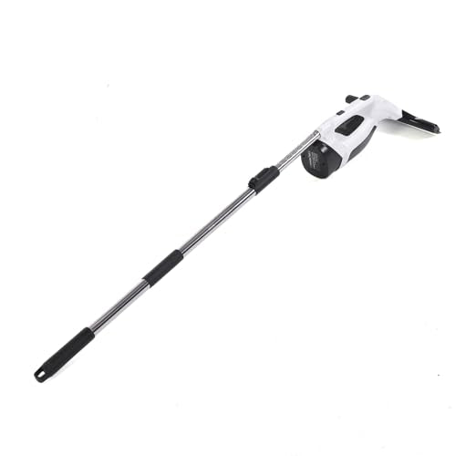 Zunate Window Vacuum Cleaner with 2000Pa Suction, Spray & Auto Water Collection - Cordless Glass Cleaner for Home, Car, Bathroom, Mirrors - Includes Extendable Pole, Rubber (Black)