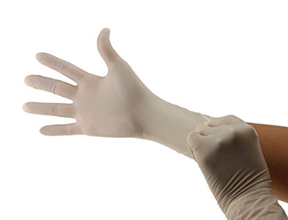 Cranberry CR7818 Silkcare Latex Powder Free Exam Gloves, Lanolin & Vitamin E, 4.5 mil, Large (Pack of 100), Yellow - size: Large