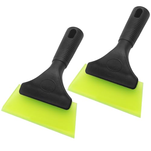 2 Pcs 5 Inch Car Window Squeegee Silicone Squeegee, Auto Window Squeegee Small Windshield Squeegee, Tile Squeegee Mirror Squeegee Shower Squeegee for Glass Doors (Green), DX240410-768 - color: Green, size: 5 Inch, 2 Pack