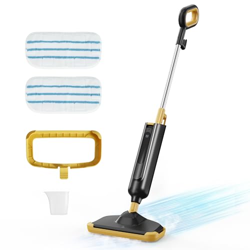 Steam Mop for Floor Cleaning with 2 Washable Pad, 30s Quick-Heating, Lightweight Floor Steamer Cleaner Mop for Hardwood, Tile, Laminate Floors，Carpet