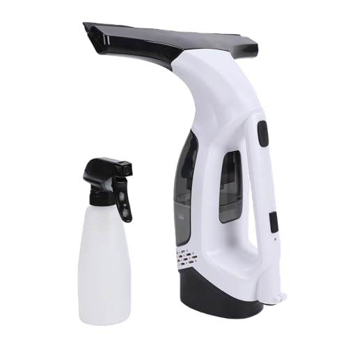 Cryfokt Cordless Window Vacuum Squeegee, Electric Glass Cleaner with Strong Suction, 150Ml Waste Water Tank, Electric Cleaning Kit for High Windows Shower Glass Car Mirrors