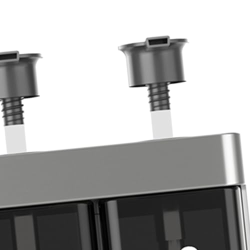 TARSHYRY Extended Nozzle, Dual Installation Method, with Locking Device, Three Chamber Design, 500ml Capacity, Convenient and Practical, Made of ABS Material. (Silver) - color: Silver