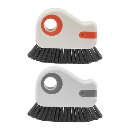 Crevice Cleaning Brush Set for Window Tracks & Tight Spaces - 2-in-1 Tool with Scraper & Dustpan, Hard Bristle Brush for Detail Cleaning Sets - size: Sets