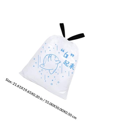 Thickened Drawstring Refuse Bags 69pcs 50x55cm High Tenacity Portable Garbage Holder for Kitchen Trash Cans ≤37cm Diameter Household Waste Disposal