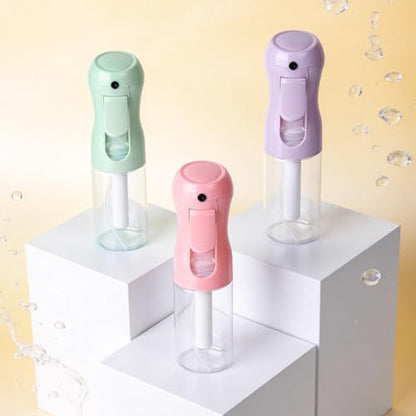 3Pcs Continuous Spray Bottles For Hair,Ultra Fine Mister for Hair Styling, Plants, Cleaning, Salon, Misting & Skin Care (200ML Green+Pink+Purple) - color: 200ML Green+Pink+Purple