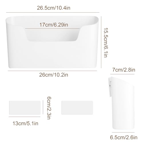 Under Sink Organizer & Wall Mount Storage Box, Multi-Use Cabinet Door Holder for Kitchen, Office, Bedside