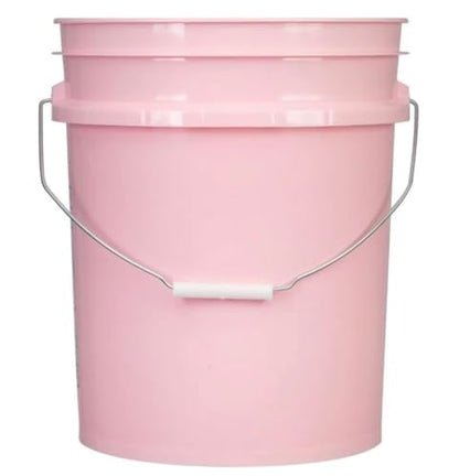 House Naturals 5 Gallon Premium HPDE Plastic Bucket - Made in USA Food Grade Storage Container, BPA Free All Purpose Pail (4, Pink) - color: Pink
