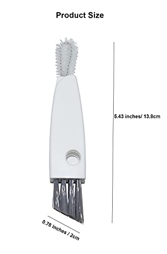Tiny Cleaning Brush-Mini Multi-Functional Crevice Cleaning Brush, Water Bottle Cleaning Tools for Bottle Cup,Nursing Bottle Cup-1Pack… - color: White 1