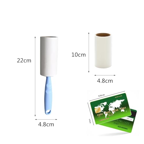 Lint Roller with Refills Sticky Remover Hair Pet Dog Clothes Sofa Dust Cleaning Remover Replaceable Roll Brush Cleaning Tool(1handle 2 roll) - color: 1handle 2 Roll