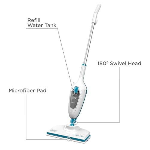 BLACK+DECKER Steam Mop, White (HSM13E1) - color: White