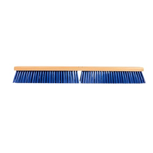Restaurantware-BROOM HEAD ONLY: Clean Tek Professional 30-Inch Broom Head, 1 Heavy-Duty Push Cleaning Tool - Handle And Brace Sold Separately, Heavy Plastic Bristles, Wooden, Commercial Use - size: 30", style: Wood, with Heavy Flagged Bristles