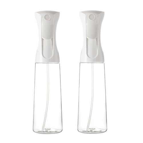 Mistifi Spray Plastic Bottle for Hair, Ultra Fine Mist, Water Mister for Hairstyling, Cleaning, Plants, Pets 12oz/350ml, Clear bottle (set of 2) - size: 12 oz*2