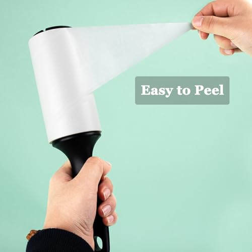 4.6 inch Giant Lint Roller Refills Compatible with Evercare Giant Lint Rollers and T Handle Lint Roller Extreme Stick Pet Hair Remover Adhesive Refills 5 Rolls 60 Sheets per Roll Total 300 Sheets - size: 4.6 inch Giant
