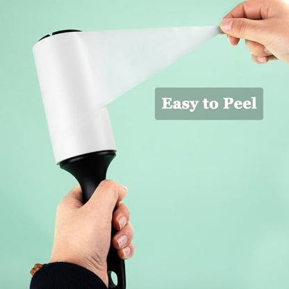 4.6 inch Giant Lint Roller Refills Compatible with Evercare Giant Lint Rollers and T Handle Lint Roller Extreme Stick Pet Hair Remover Adhesive Refills 5 Rolls 60 Sheets per Roll Total 300 Sheets - size: 4.6 inch Giant