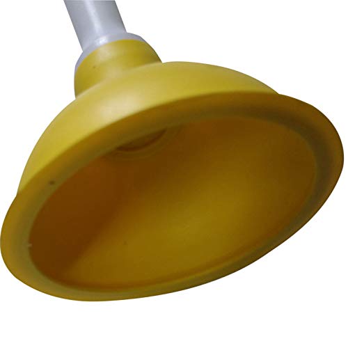 Drain Plunger, Small Hand Force Plumber Helper, Little 4 inch Cup Clog Remover, Tiny Rubber Unclogger in 9" Short Handle for Kitchen Sink, Bathroom Toilet, Shower Bath Tub (Yellow) - color: Yellow