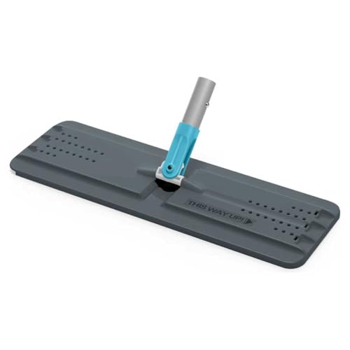 JOYMOOP Flat Mop Head, 13 Inch Microfiber Replacement, Grey & Cyan Blue, 1 Pack - color: Grey & Cyan Blue