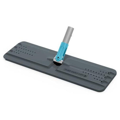 JOYMOOP Flat Mop Head, 13 Inch Microfiber Replacement, Grey & Cyan Blue, 1 Pack - color: Grey & Cyan Blue