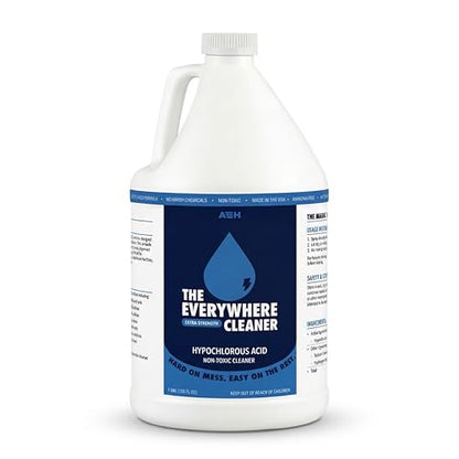 The Everywhere Cleaner Hypochlorous Acid Spray 500ppm (HOCL) - Multi-Surface Household Cleaner & Odor Neutralizer for Kitchen, Bathroom, Sealed Floors, No Fumes, No Residue - 1 Gallon - size: 128 Fl Oz (Pack of 1)