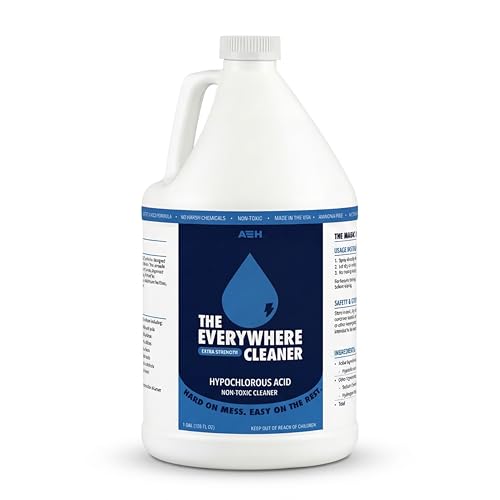 The Everywhere Cleaner Hypochlorous Acid Spray 500ppm (HOCL) - Multi-Surface Household Cleaner & Odor Neutralizer for Kitchen, Bathroom, Sealed Floors, No Fumes, No Residue - 1 Gallon - size: 128 Fl Oz (Pack of 1)