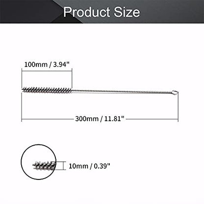 Utoolmart Steel Wire Spiral Power Brushes, 0.4-inch Diameter, 12-inch Length, 5pcs - color: 5pcs, size: 1cm