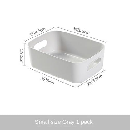 Plastic Storage Bins and Baskets for Efficient Home Classroom Organization Plastic Storage Container Under Bed,Under Sink Bathroom Organizer (Small grey) - style: Small grey
