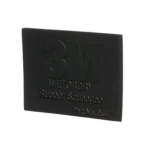 3M Wetordry Rubber Squeegee 05517, 2-3/4 in x 4-1/4 in, Comfort Fit, Flexible, For Wet Sanding - size: 1