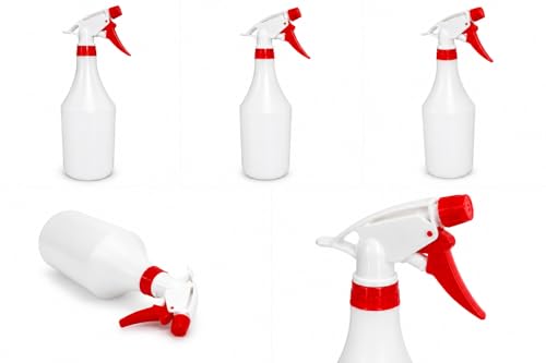 Plastic Spray Bottle, 2 Pack, 32 Oz with Adjustable Nozzle, Heavy Duty Leak Proof Mist Empty Water Bottle Sprayer for Cleaning, Chemicals, Hair, Planting & All-Purpose Use - (Red) - color: Red