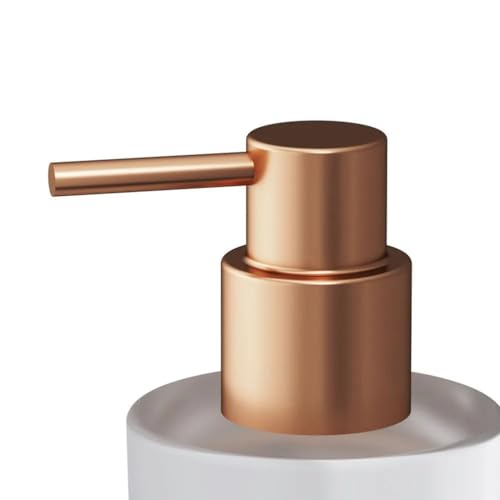 Soap Dispenser, Zinc Alloy + Frosted Glass Soap Dispenser Set with Pump,Wall Mounted Bath Accessories for Bathroom and Kitchen,Rose Gold - color: Rose Gold