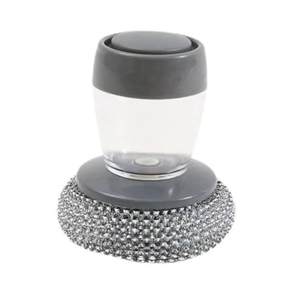 cdar Automatic Liquid Washing Brush with Replaceable Head Built-in Soap Dispenser Pot Brush Kitchen Cleaning Tool A - color: A