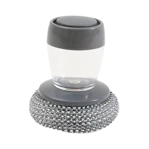 cdar Automatic Liquid Washing Brush with Replaceable Head Built-in Soap Dispenser Pot Brush Kitchen Cleaning Tool A - color: A