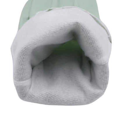RARITYUS Household Kitchen Cleaning Gloves Waterproof Cotton Lined Dishwashing Non-Slip Long Cuff Gloves - color: Green (Length 19.29'')