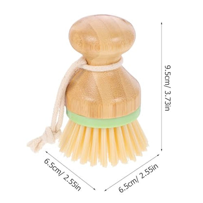 Luxshiny Handle Palm Dish Scrub Brush Green Household Brush for Cleaning Dishes, Pots, Stubborn Stains and Vegetables