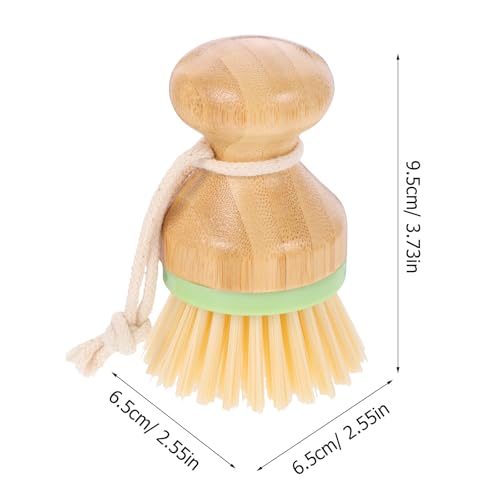 FOMIYES Dish Cleaning Brush with Palm Scrubber Green Vegetable Scrub Brush for Stubborn Stains with Ergonomic Handle