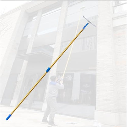 Adjustable High Reach Window Cleaning Kit, Professional Windows Cleaner Set for Hard to Reach Outside, Window Washing Kit with Extension Pole for Skylights,L 11.5m/38ft - size: L 11.5m/38ft