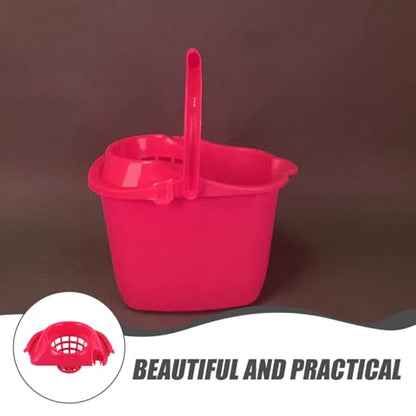 Ipetboom Mop Bucket Basket, 1pc Plastic Wringer Replacement Drain Basket for Mopping Cleaning Squeezing Drying Tool with Draining Holes Bucket Accessory, Red, 11.4x8.1x5.5in