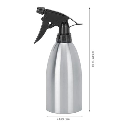 500Ml Stainless Steel Spray Bottle, Aluminum Empty Spray Bottles, Refillable Spray Bottles for Outdoor Barbecue, Cooking, Washing Dishes and Watering Flowers, Etc