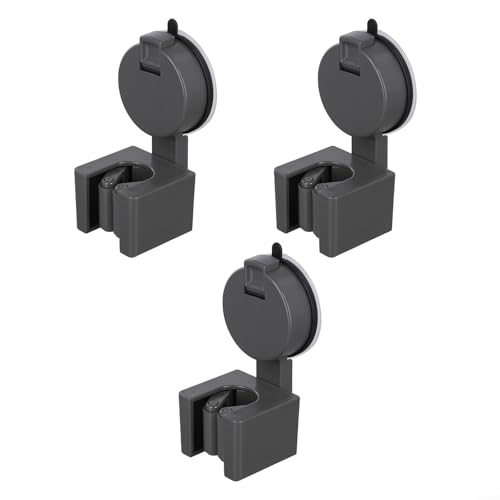 3-Piece Wall-Mounted Suction Cup Broom Holder and Mop Organizer for Kitchen, Bathroom & Garage – Strong Vacuum Clamp Hooks for Brooms, Mops, Pans(C) - size: C