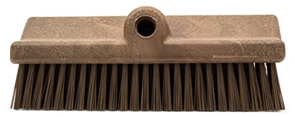 SPARTA 40423EC01 Plastic Floor Scrub Brush, Wall Brush, Equipment Brush With Nonabsorbent Bristles For Industrial Kitchens, Hospitals, Commercial Cleaning, 10 Inches, Brown - color: Brown