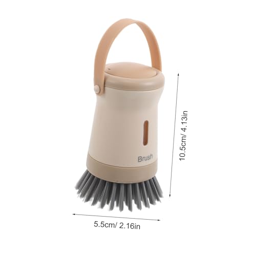 Dishwashing Brush with Soap Dispenser Transparent Kitchen Scrub Brush for Pots Pans and Sinks Efficient Soap Dispensing Gentle Surfaces Sturdy Design for Easy Cleaning