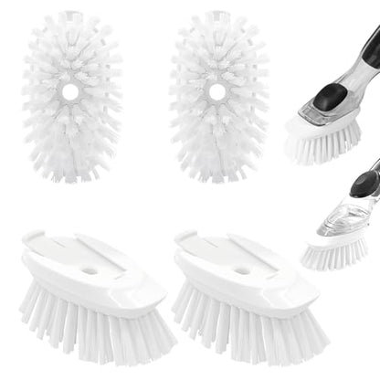 Dish Brush Refill, 4 Pack Dish Brush Replacement Head for OXO Dish Brush, Brush Dispenser Refill Fits Soap Dispensing Handle - size: 4 pack